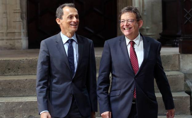 Pedro Duque, ministro de ciencia, innovacion y universidades, se reúne con el President de la Generalitat, Ximo Puig. 