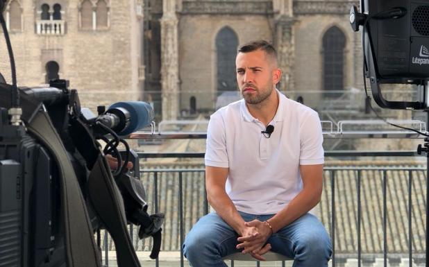 Jordi Alba, durante una entrevista. 