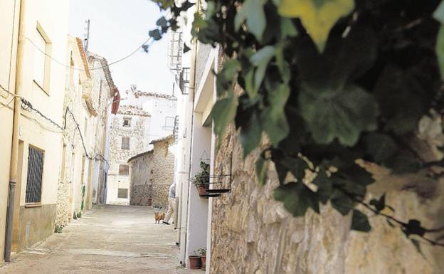 Una calle de Aras de Olmos. 