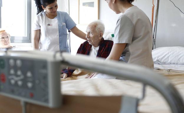 Un enfermo con cáncer de páncreas del Hospital Centro de Cuidados Laguna, Madrid.