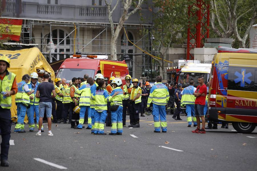 Fotos: Las imágenes posteriores al derrumbe del hotel Ritz de Madrid