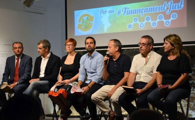 Acto de la plataforma por una financiación justa para la Comunitat Valenciana.