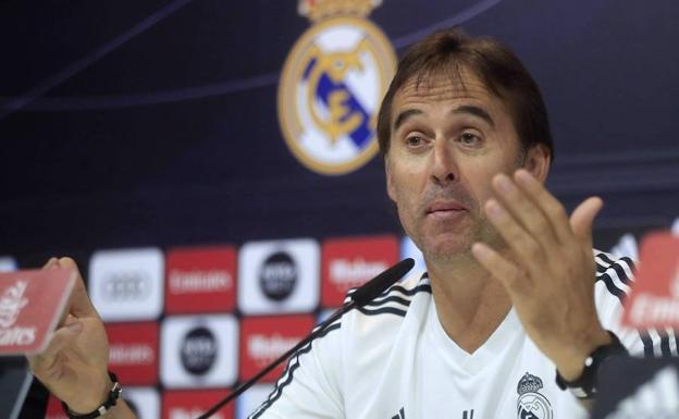 Julen Lopetegui, en rueda de prensa. 