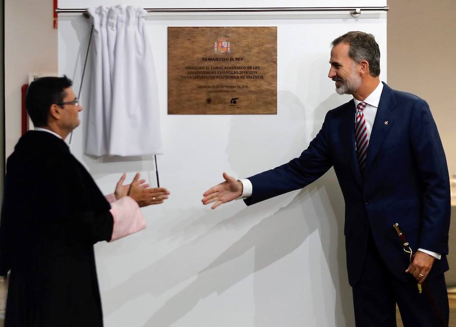 Fotos: Felipe VI preside la apertura del curso en la Universitat Politècnica de València