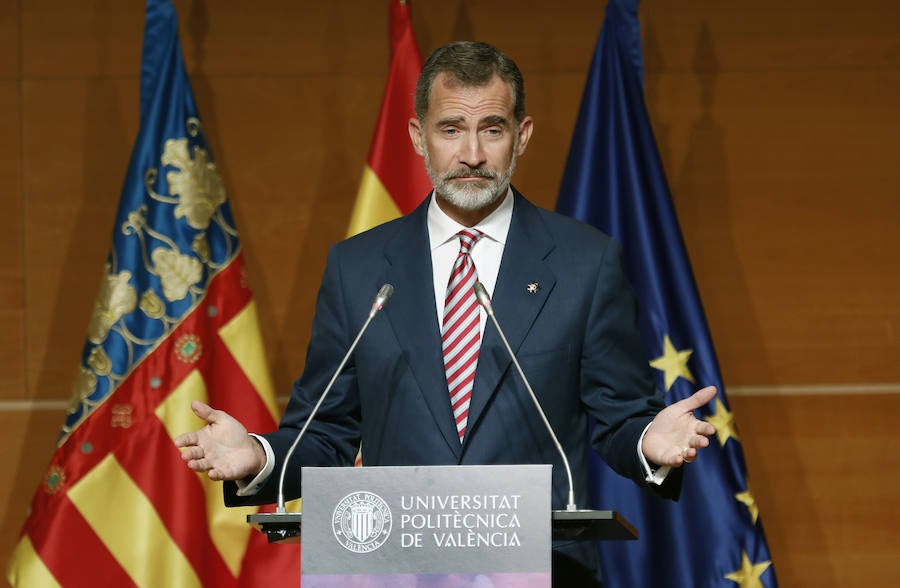 Fotos: Felipe VI preside la apertura del curso en la Universitat Politècnica de València