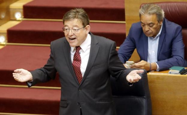 Puig, durante la sesión de control en Les Corts. 