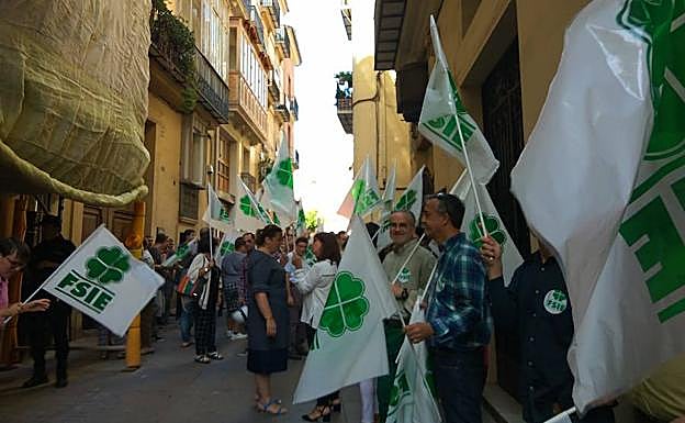 Imagen de la protesta contra el impago a los centros.