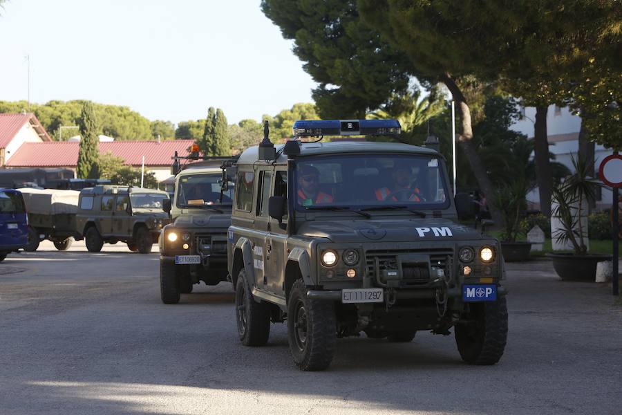 Fotos: Fotos del convoy militar que sale de Paterna rumbo a una guerra simulada en Noruega