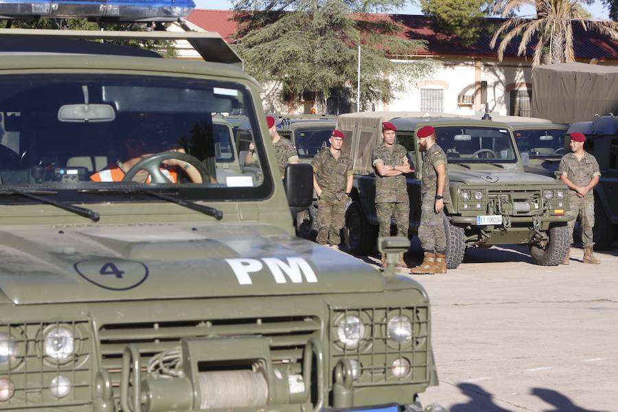 Fotos: Fotos del convoy militar que sale de Paterna rumbo a una guerra simulada en Noruega