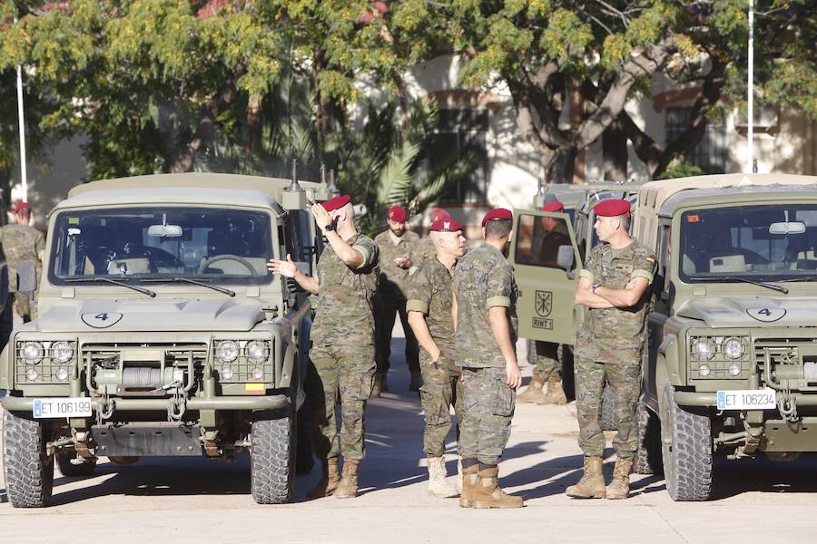 Fotos: Fotos del convoy militar que sale de Paterna rumbo a una guerra simulada en Noruega