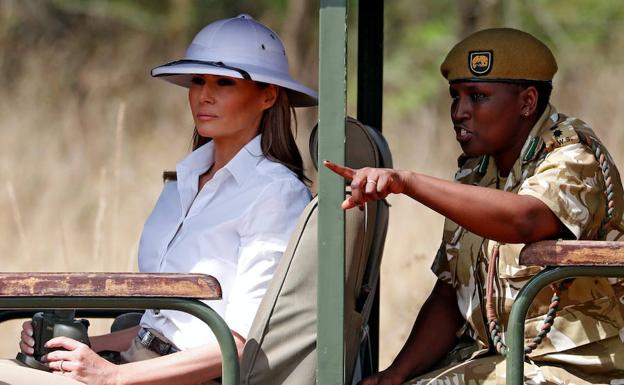 Melania, de safari en Kenia. 