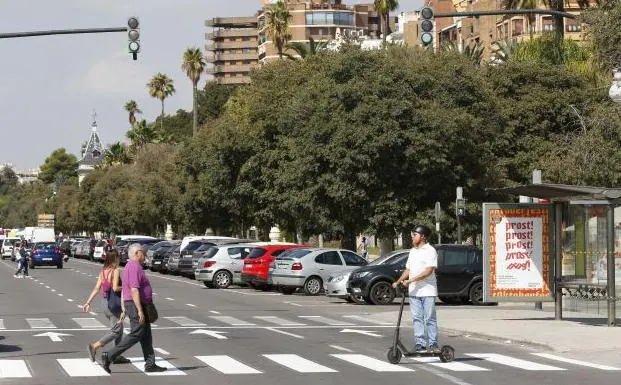 Imagen actual del Paseo de la Alameda de Valencia.