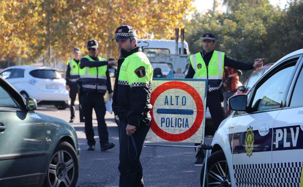 Control de la Policia Local de Valencia. 