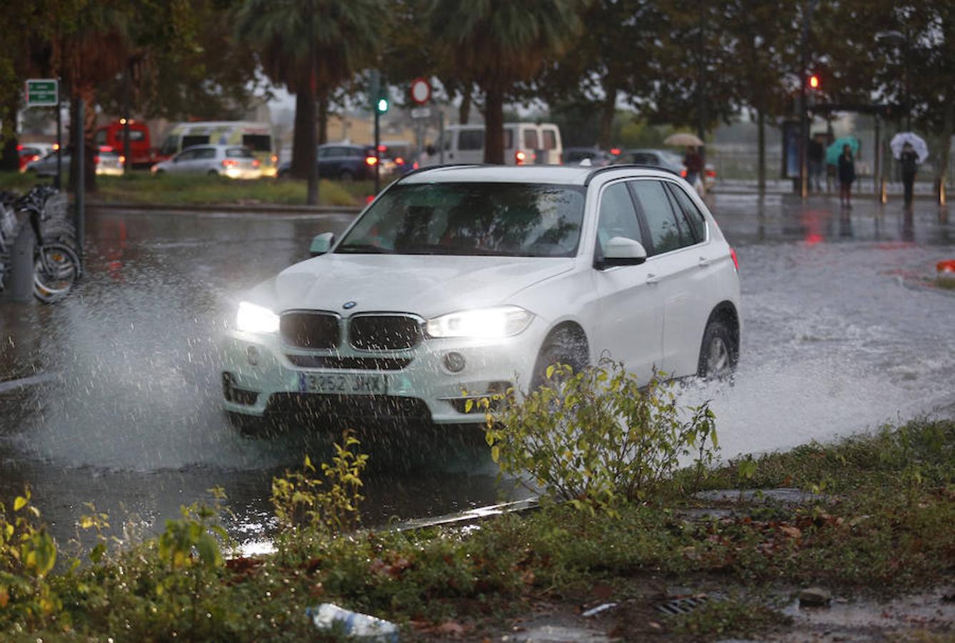 El bulevar sur, inundado por la gota fría.