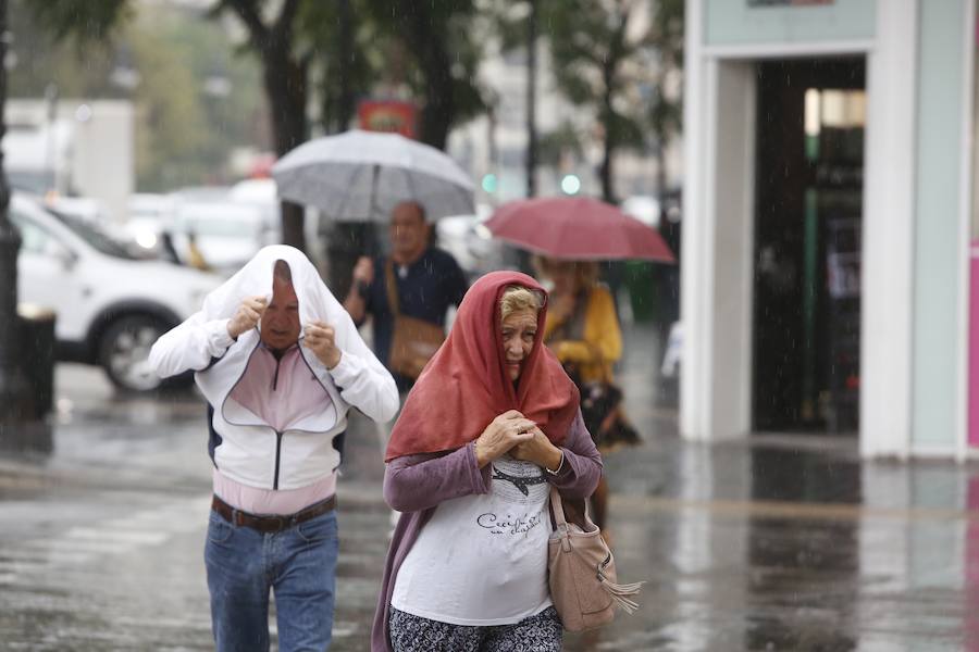 La ciudad de Valencia durante el temporal de gota fría.