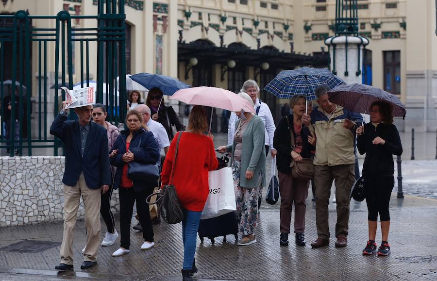 La ciudad de Valencia durante el temporal de gota fría.