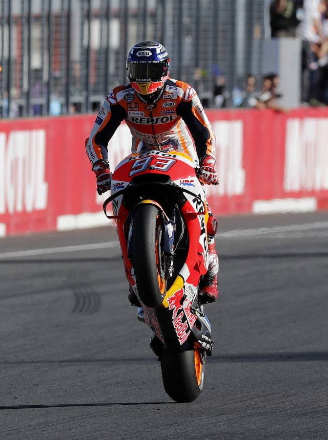 Marc Márquez ha logrado su quinto título de MotoGP en el circuito de Motegi, tras conseguir la victoria en el Gp de Japón. 