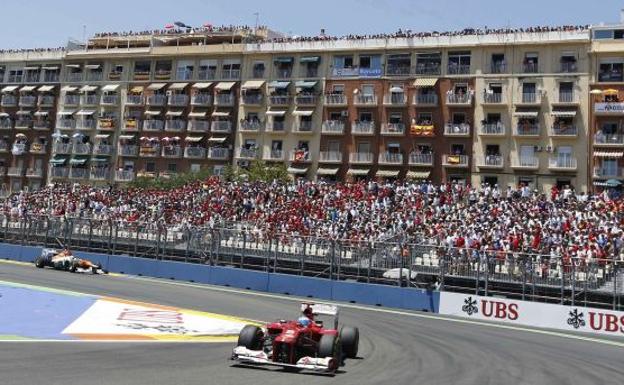 Celebración del Gran Premio de Europa en el Circuito de Valencia.