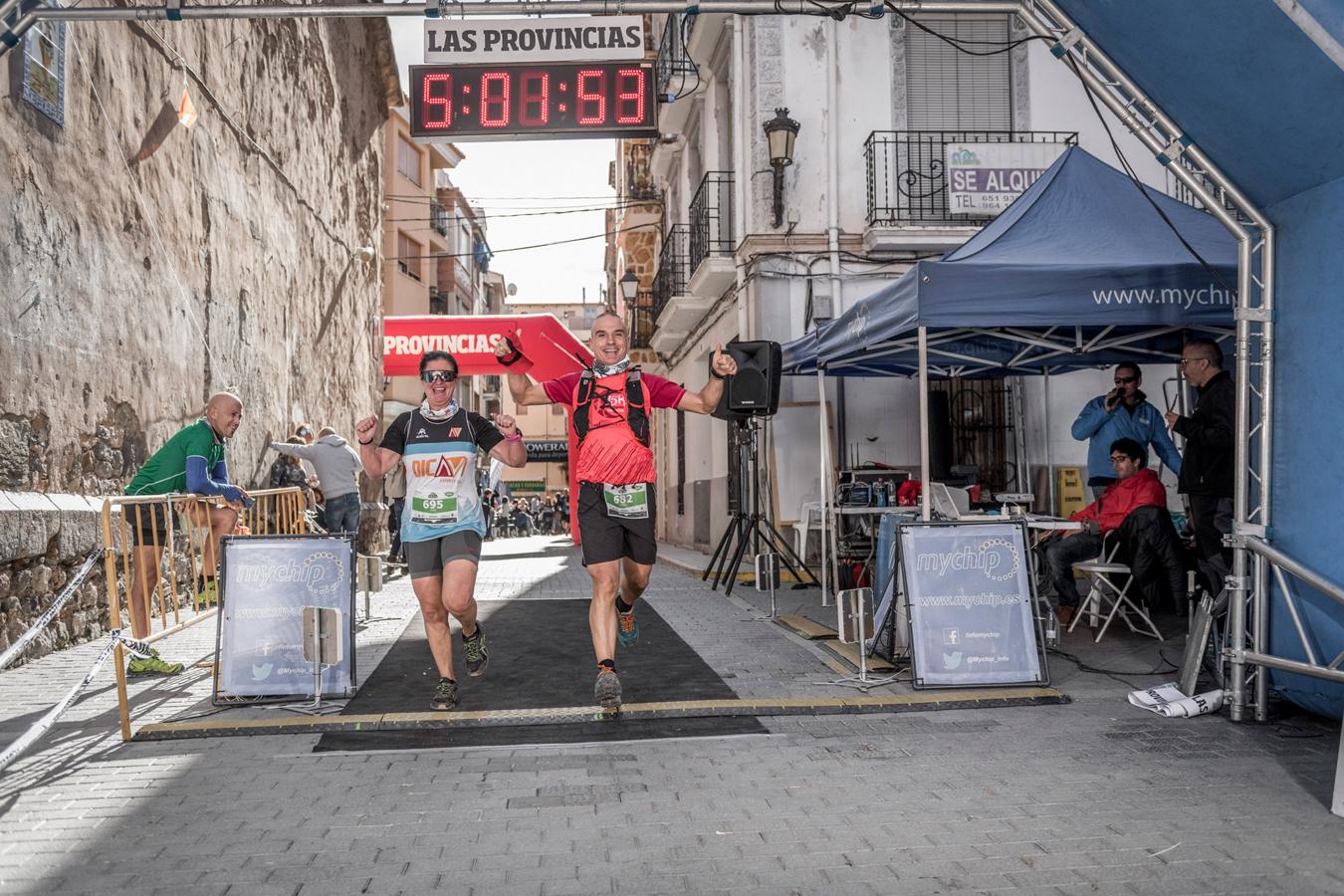 Galería de fotos de la llegada a meta de la carrera de 30 kilómetros del Trail de Montanejos 2018