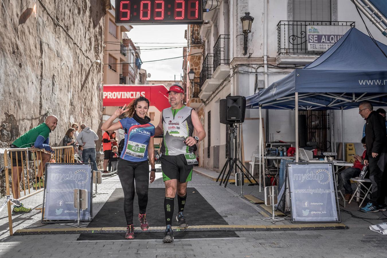 Galería de fotos de la llegada a meta de la carrera de 30 kilómetros del Trail de Montanejos 2018