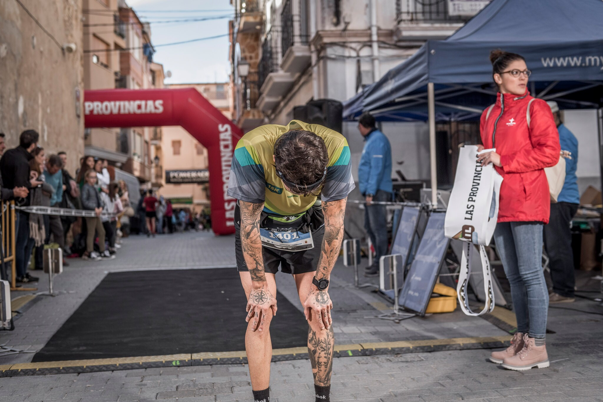 Galería de fotos de la llegada a meta de la carrera de 15 kilómetros del Trail de Montanejos 2018