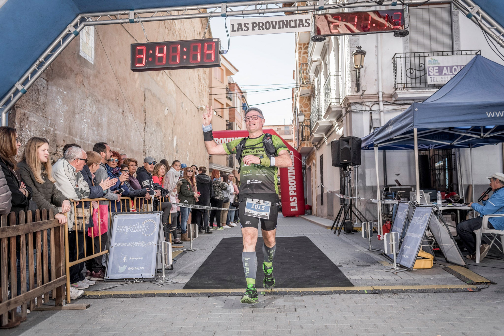 Galería de fotos de la llegada a meta de la carrera de 15 kilómetros del Trail de Montanejos 2018