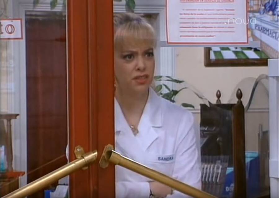 Emma Ozores (Sandra), en la serie.