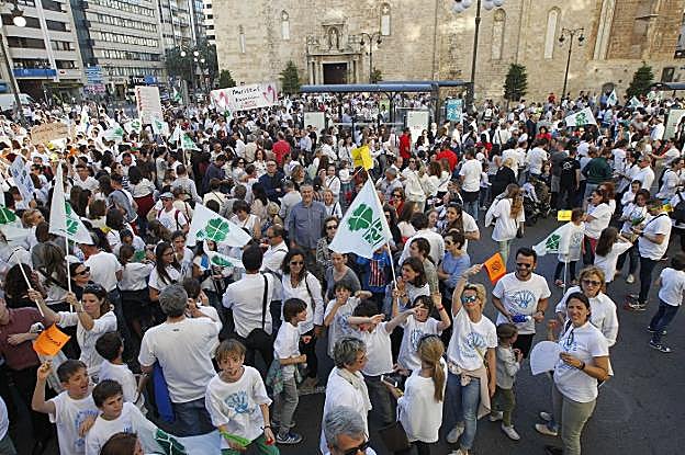 Manifestación contra los recortes de aulas de Bachillerato. 