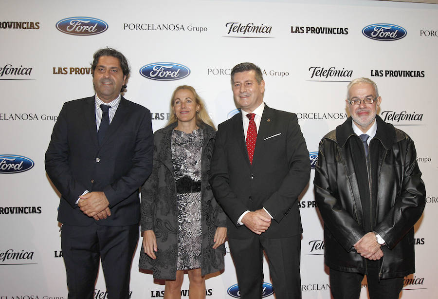 Fernando Sepulcre, diputado provincial; la edil de Aldaia, Yolanda Santos; José Enrique Agua (Contigo); y Domingo Rojo (Agermanats).