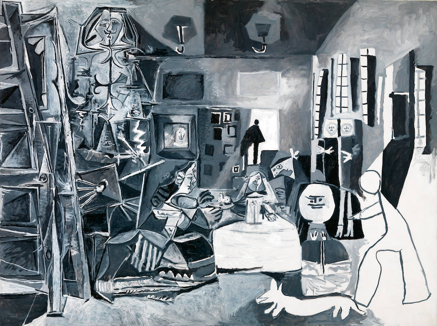 Las Meninas de Pablo Picasso, Óleo sobre lienzo, 129 x 161 cm 18/9/1957 Barcelona.