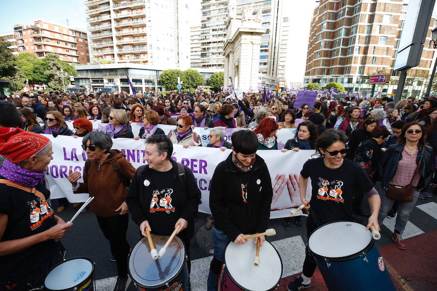Manifestación contra la violencia de género en Valencia