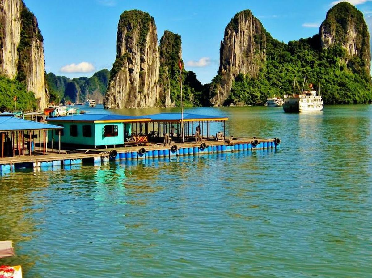 Halong Bay (Vietnam) | Hace falta levantarse temprano (se monta sobre las 04.00h ó 05.00h) para disfrutar de las frutas y el bullicio del ambiente de este mercado flotante. Un entorno paradisíaco donde poder degustar los mejores sabores locales, que aderezados con estas atractivas vistas se ha convertido en uno de los puntos más populares para los turistas, a pesar del madrugón.