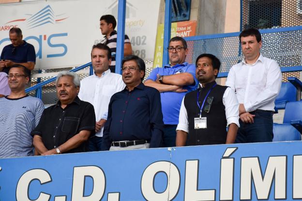 Anuj Gupta, en el palco del Olímpic. 
