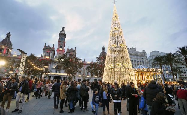 La Plaza del Ayuntamiento esta Navidad. 