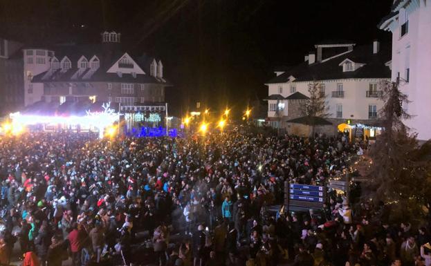 La Plaza de Andalucía, durante las celebración de Nochevieja