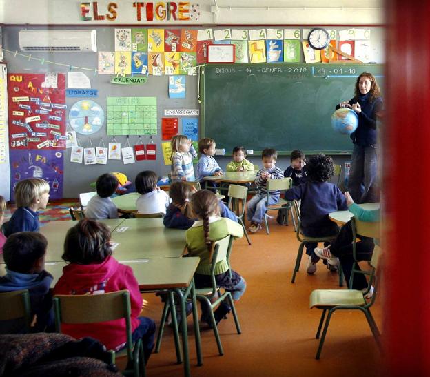 Aula de Infantil en un colegio valenciano. 