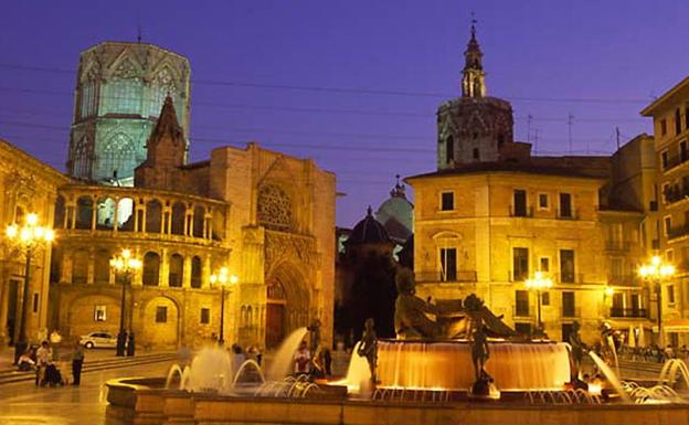 Vista del casco antiguo de Valencia. 