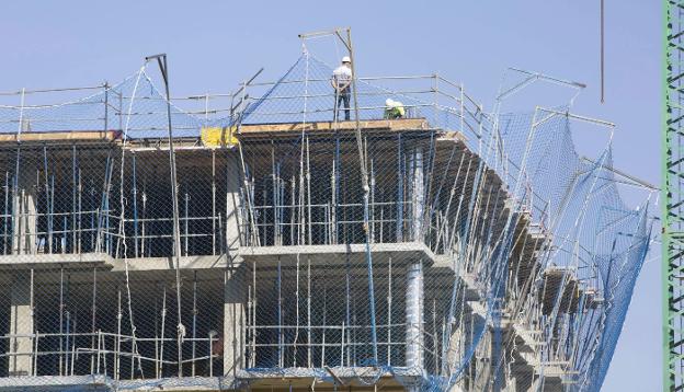 Una construcción de viviendas en Valencia. 