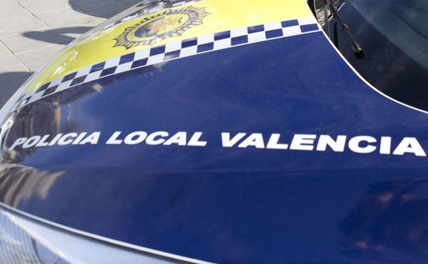 Un coche patrulla de la Policía Local de Valencia.