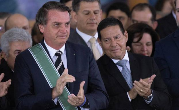 El presidente Jair Bolsonaro y Hamilton Mourao no se dirigen la palabra desde la toma de posesión.