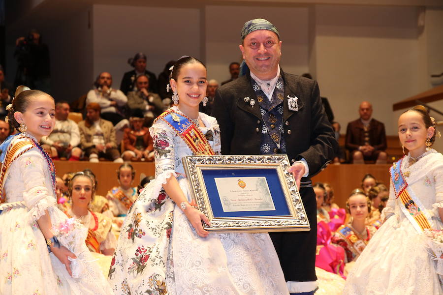 Las 46 fallas que conforman la agrupación del Marítimo celebraron en el Palau de la Música la exaltación de sus falleras mayores para las Fallas 2019. Al acto asistieron las falleras mayores de Valencia, Marina Civera y Sara Larrazábal. 