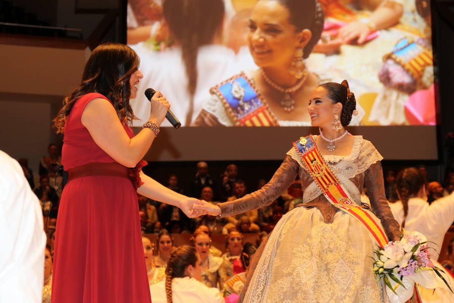 Las 46 fallas que conforman la agrupación del Marítimo celebraron en el Palau de la Música la exaltación de sus falleras mayores para las Fallas 2019. Al acto asistieron las falleras mayores de Valencia, Marina Civera y Sara Larrazábal. 