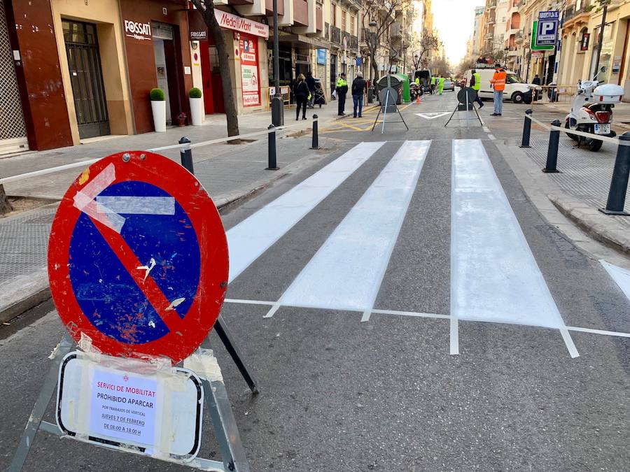 Fotos: Obras en la calle Cirilo Amorós de Valencia