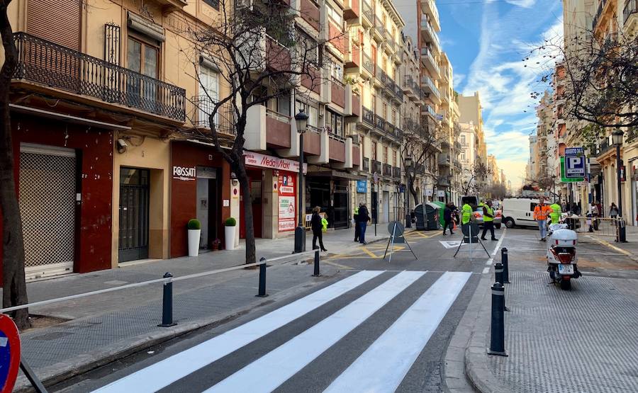 Fotos: Obras en la calle Cirilo Amorós de Valencia