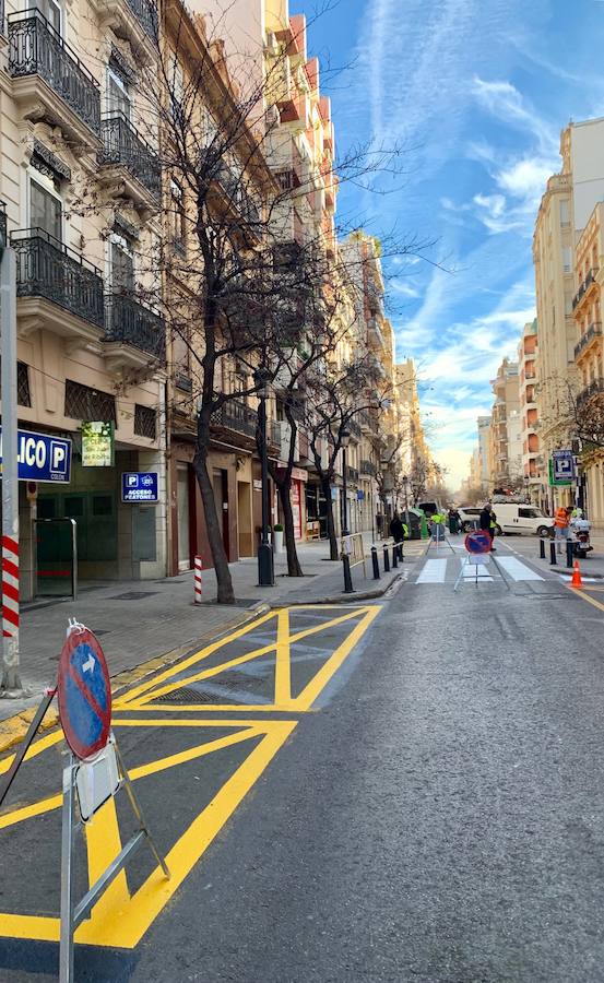 Fotos: Obras en la calle Cirilo Amorós de Valencia