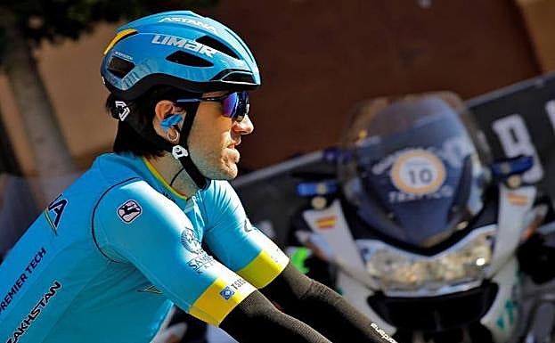 El corredor vasco del equipo Astana, Izaguirre, durante la Vuelta a la C.Valenciana.