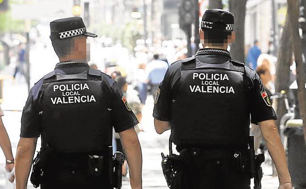 Agentes de la Policía Local de Valencia.