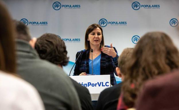 María José Català, este martes, en la sede del PPCV. 