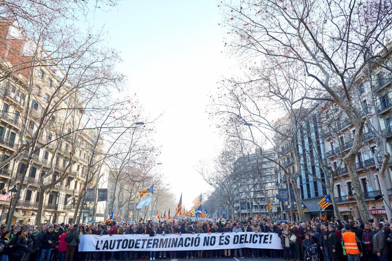 Fotos: La manifestación contra el juicio del &#039;procés&#039;, en imágenes