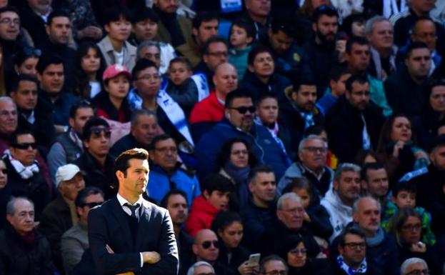 Solari, en el partido frente al Girona.